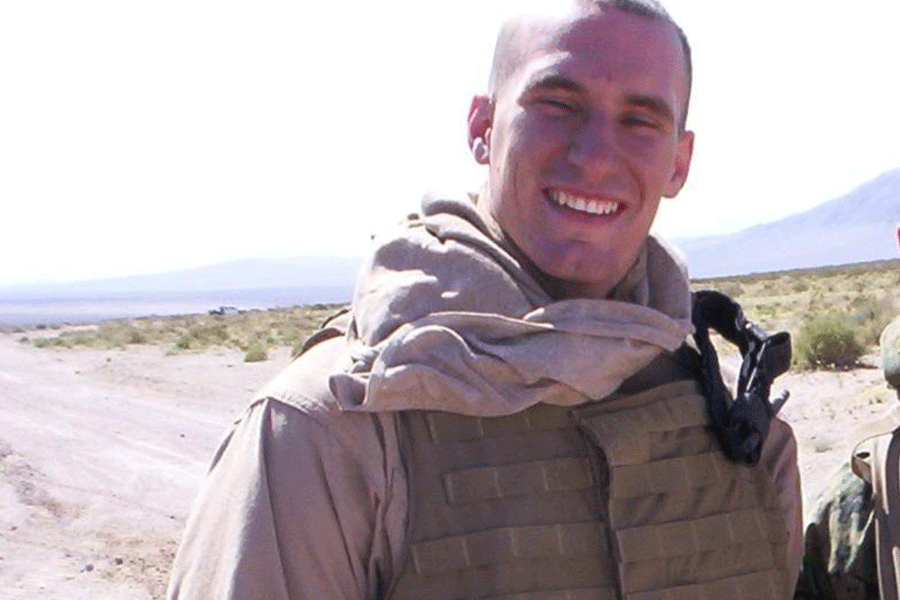A photo of Brett Baatrup when he was under deployment