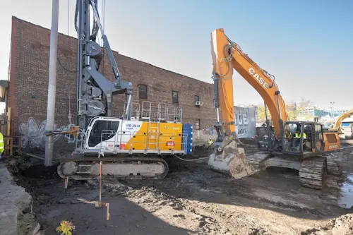 Douglas street in Brooklyn with Cascade workers and equipment